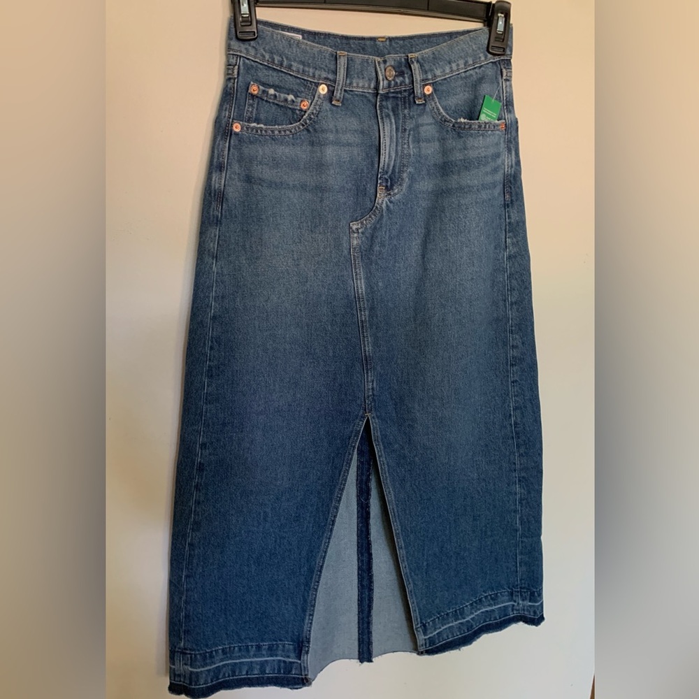 GAP Pieced Maxi Jean Skirt NWT
